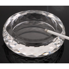 Runder transparenter Kristallglasaschenbecher für Inneneinrichtung